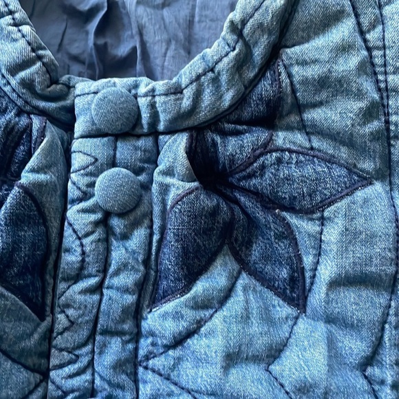 Free People Quinn Quilted Cotton Denim Jacket - Picture 6 of 9